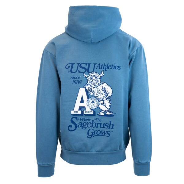 SWEATSHIRT HOODIE UTAH STATE BIG BLUE TYS DYES